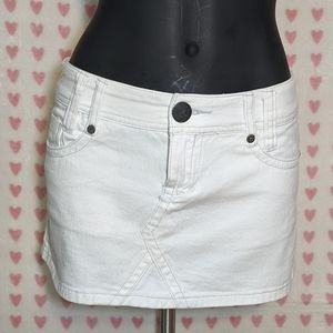 Roxy White Jean Skirt Size 0 Small